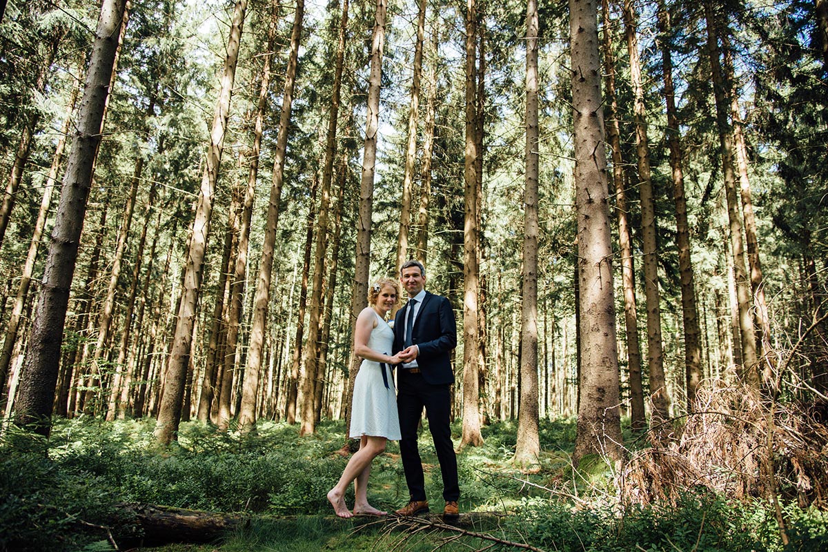 Brautpaarshooting im Wald