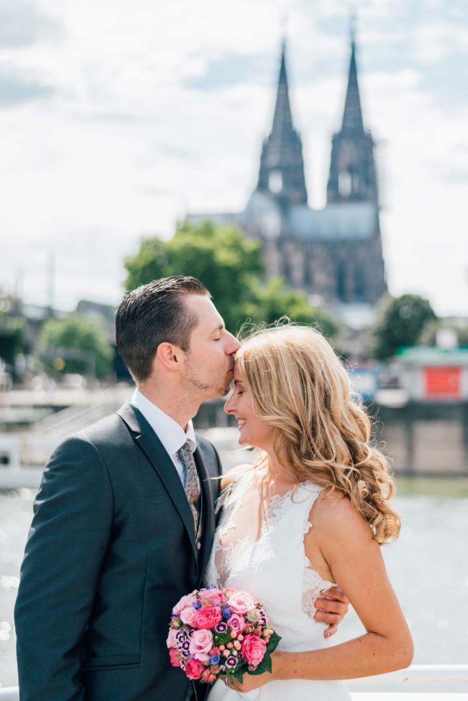 Hochzeitsfoto mit Kölner Dom