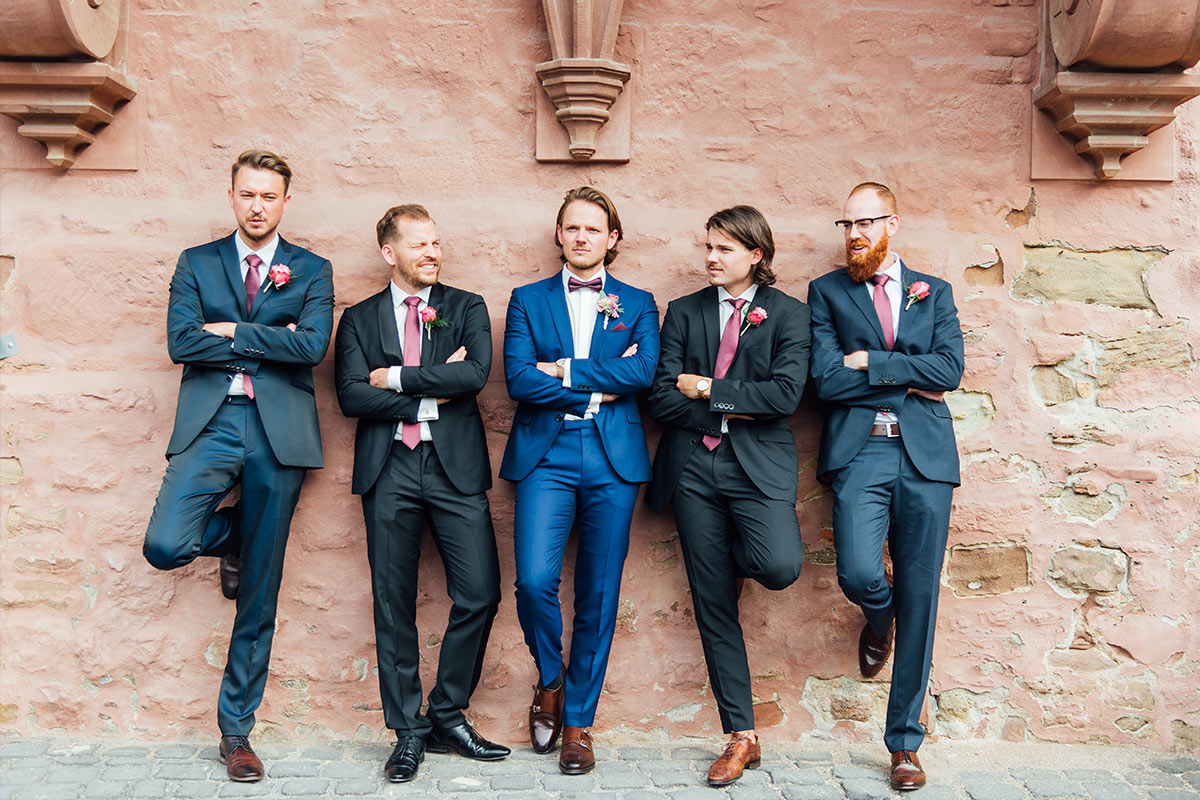 Bräutigam & Best Men - Hochzeit Schloss Burgau