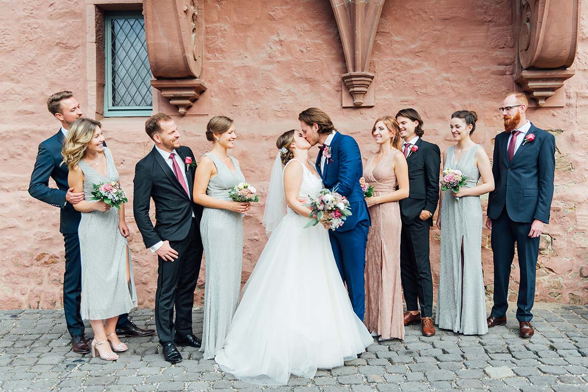 Hochzeitsfotografie Gruppenfotos Schloss Burgau